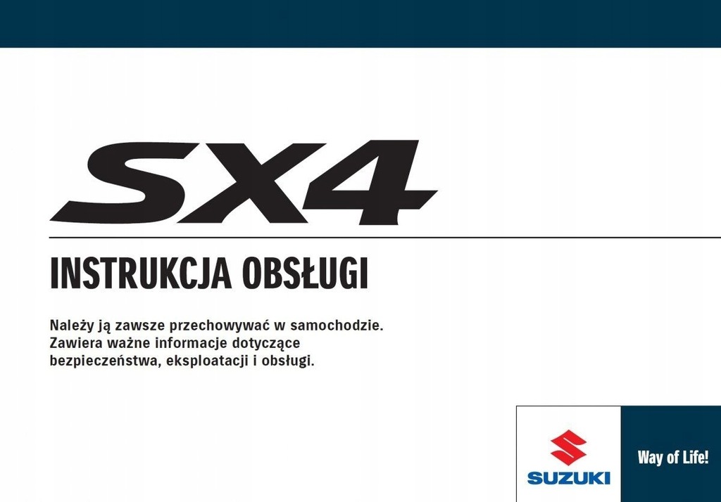 Suzuki SX4 20092014 + Radio CD Instrukcja Obsługi