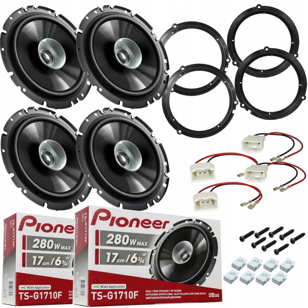 4 GŁOŚNIKI PIONEER FORD CMAX FIESTA KUGA DYSTANSE PRZÓD I TYŁ ZESTAW