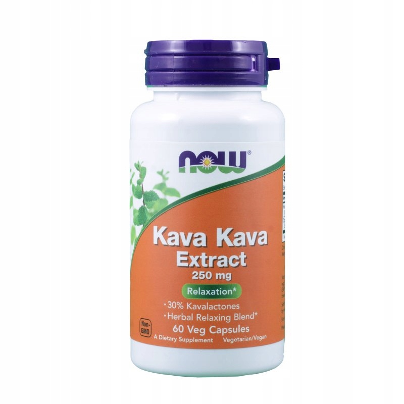NOW Kava Kava 250 mg Pieprz metystynowy extract 60 11513662544