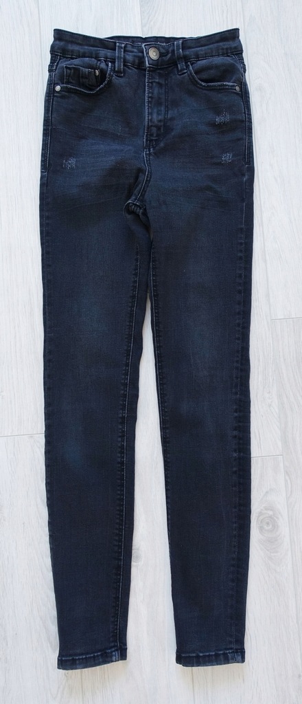 Stradivarius czarne jeansy skinny wysoki stan XS