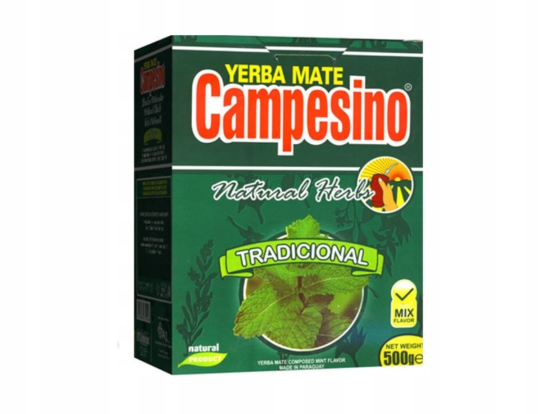 CAMPESINO YERBA MATE Herbas Naturales MIĘTOWA 500g