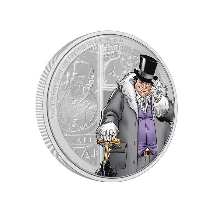 Srebrna moneta The Penguin DC Villains 1 uncja srebra 2023 PROOF próba 999