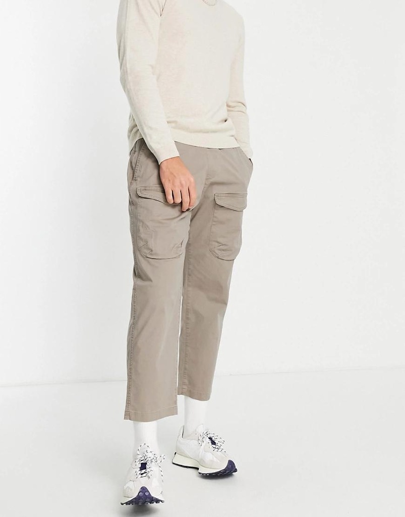 SPODNIE BRĄZOWE ABERCROMBIE & FITCH L