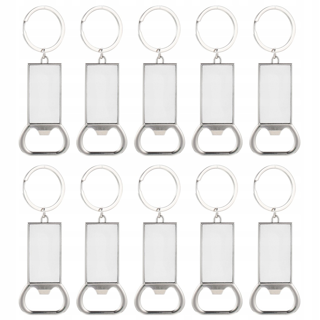 Keychain Bottle Opener Metal Ring Blank 10 Pcs