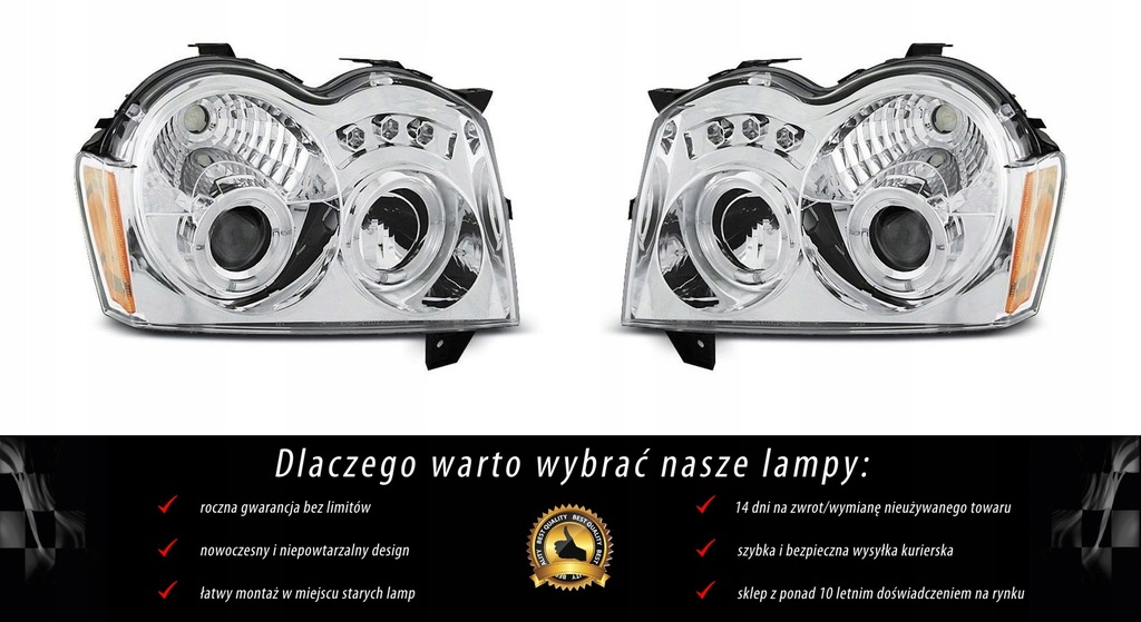 LAMPY JEEP GRAND CHEROKEE WK 0508 SOCZEWKI CHROM