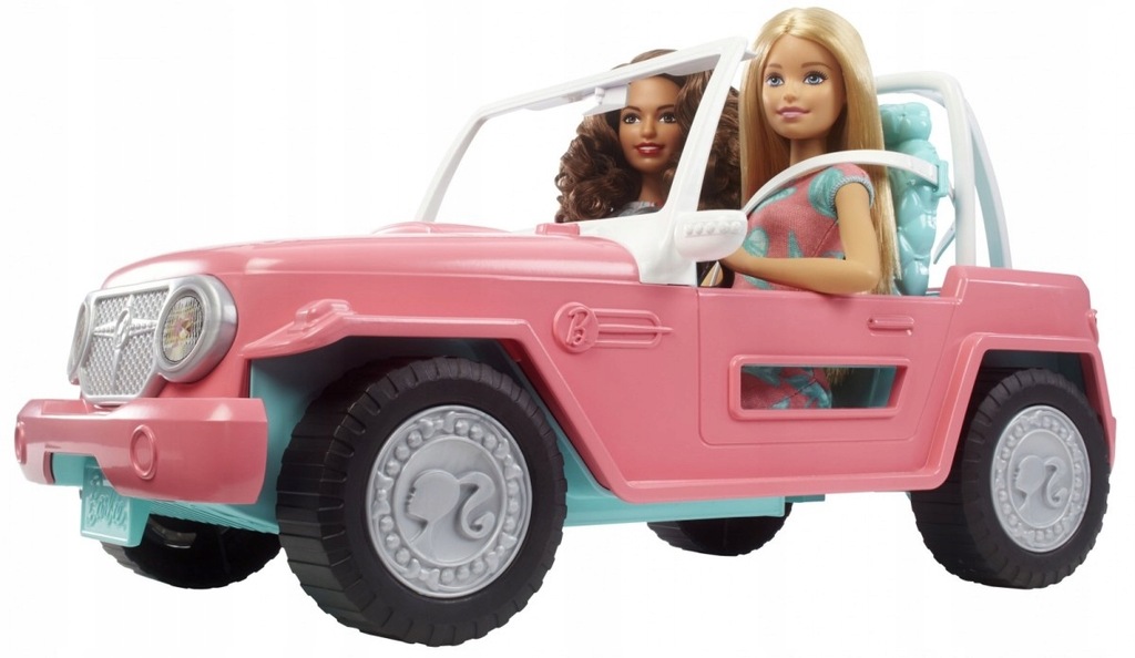 Jeep 2 lalki Barbie auto samochód kabriolet fpr59