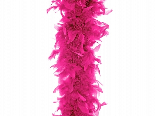 Szal BOA 180cm puszyste pióra Neonowy róż BOA-006