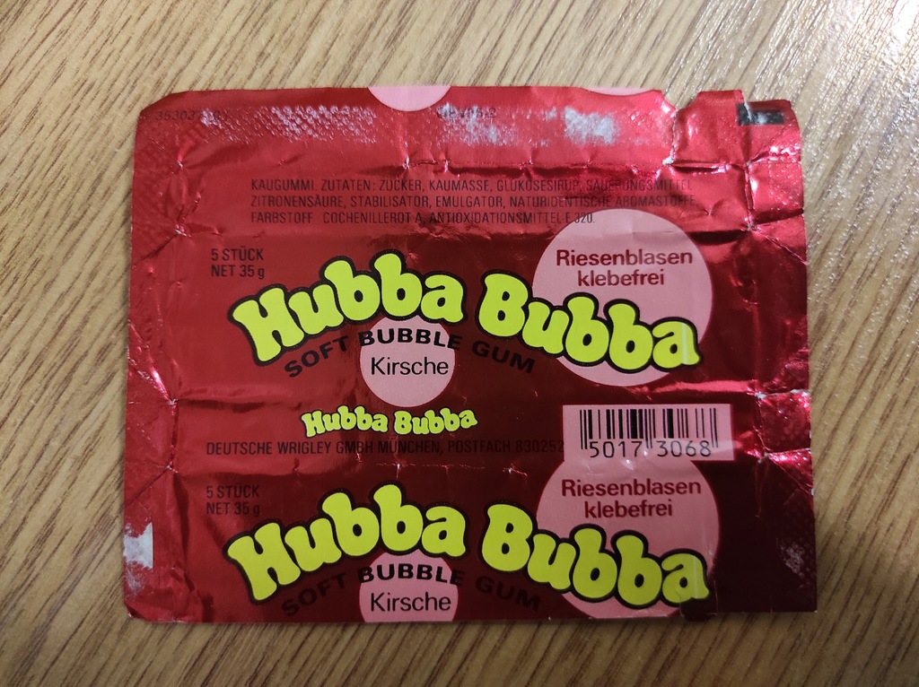 OPAKOWANIE GUMA BALONOWA HUBBA BUBBA NIEMCY