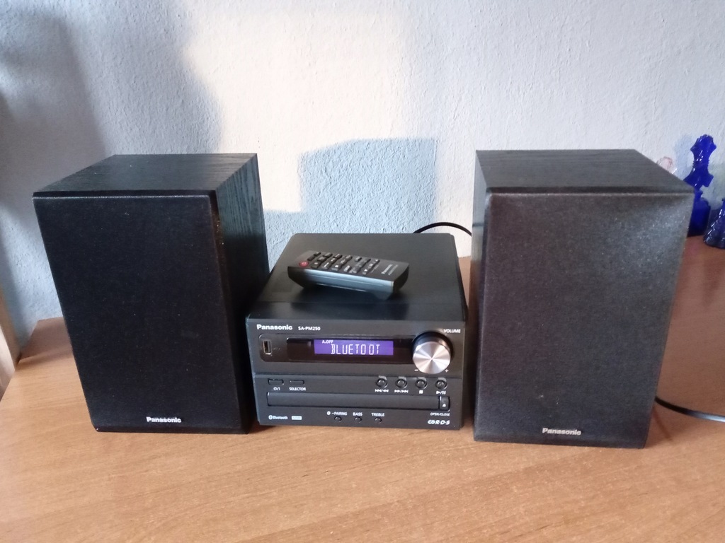 Mini Wieża PANASONIC SAPM250 Bluetooth USB pilot 12561009638 oficjalne archiwum Allegro