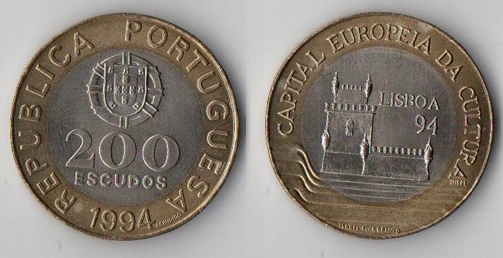 PORTUGALIA 1994 200 ESCUDOS LIZBONA