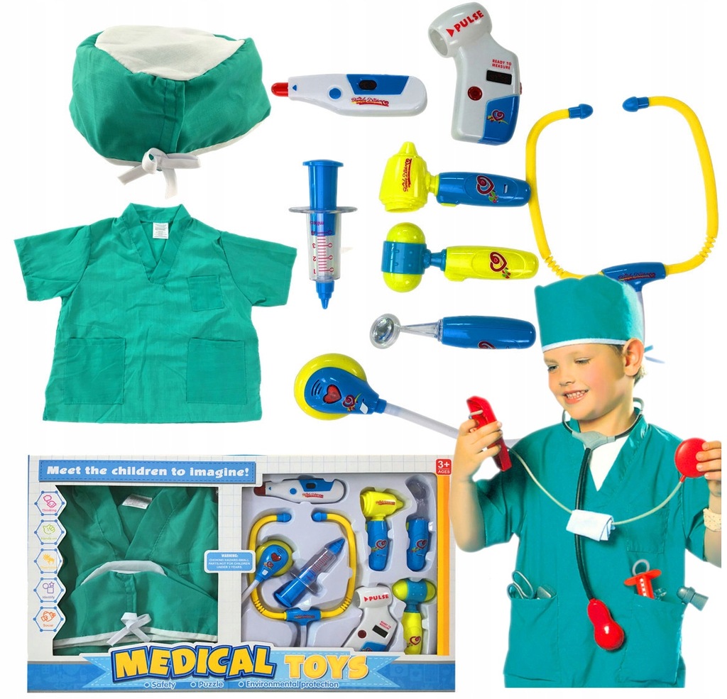 ZESTAW LEKARSKI MAŁY DOKTOR CHIRURG Światło Dźwięk