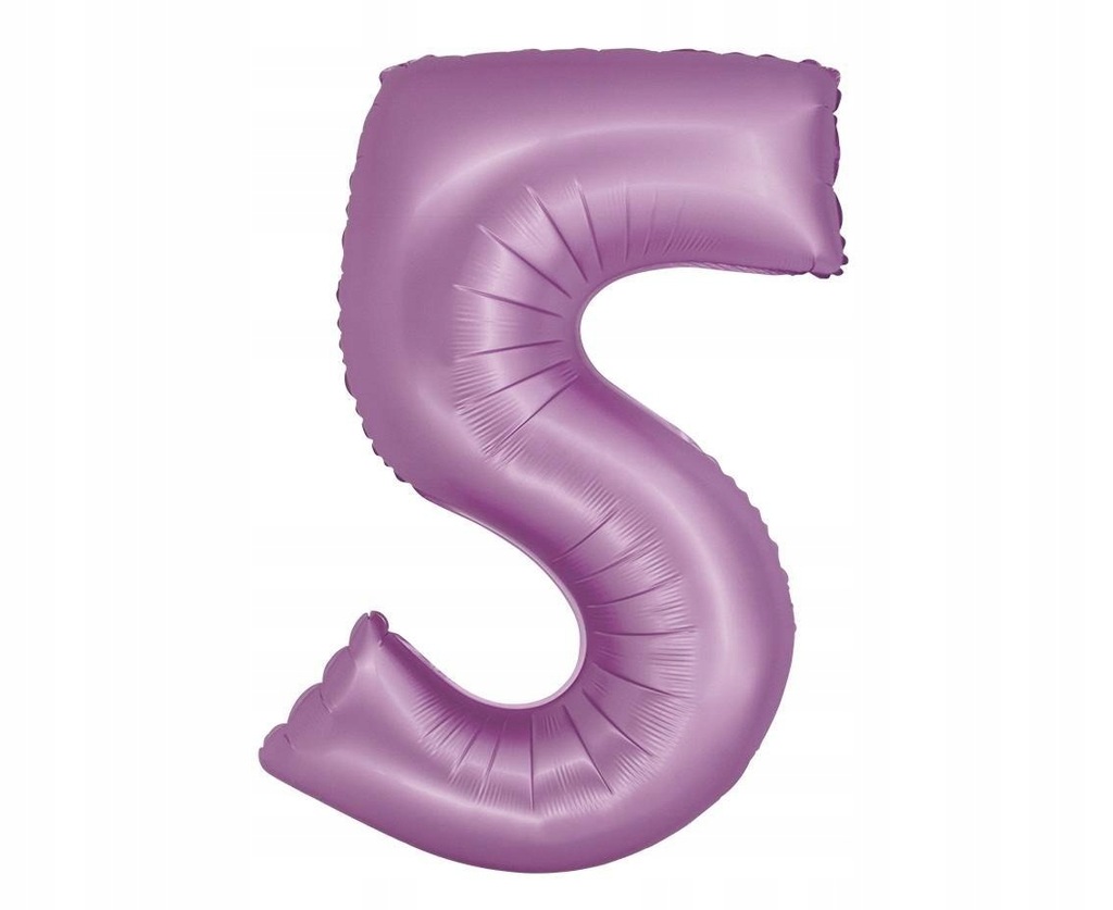 Balon Foliowy Cyfra 5 fioletowa matowa Smart, 76cm