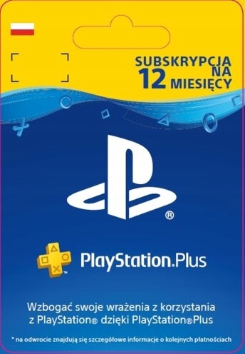 PlayStation Plus cyfrowy 12 miesięcy PSN PS5 PS4