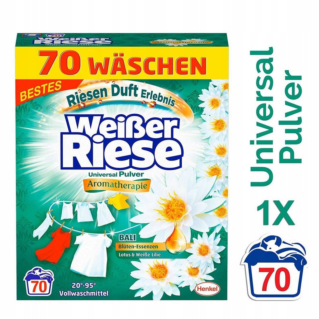 Weißer Riese uniwersalny proszek 70 prań, 3,85 kg - 9270402240 - oficjalne  archiwum Allegro