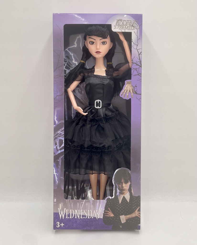 Wednesday Addams LALKA figurka Barbie prezent dla dziewczynki na urodziny