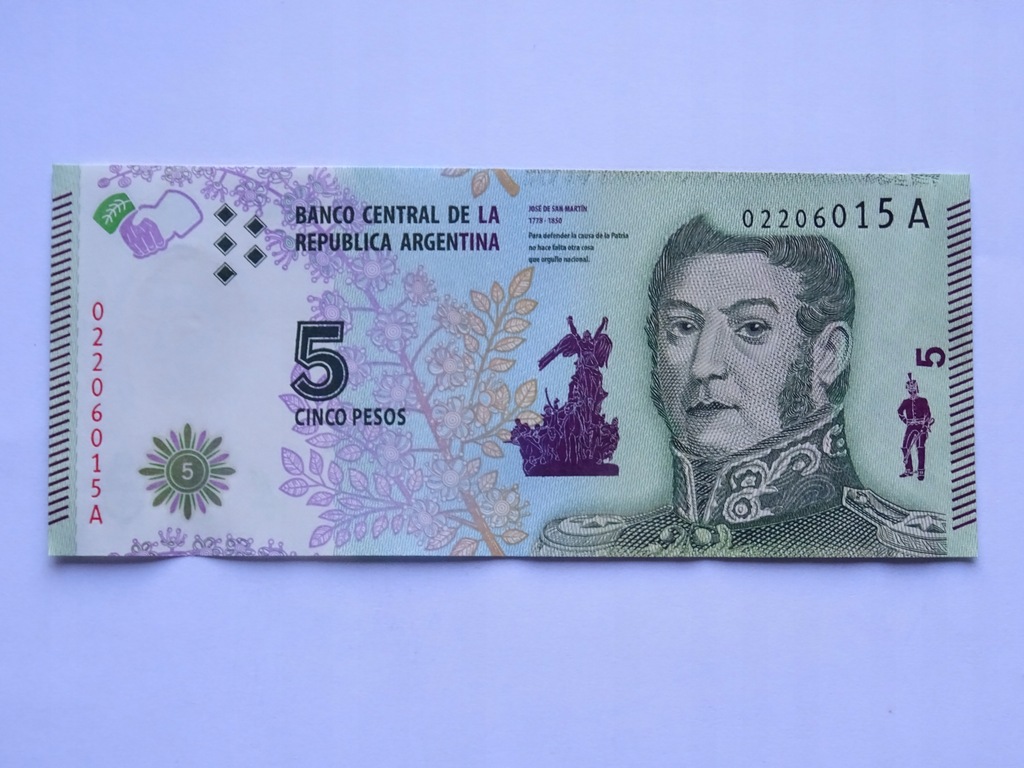 Argentyna 5 pesos-C227