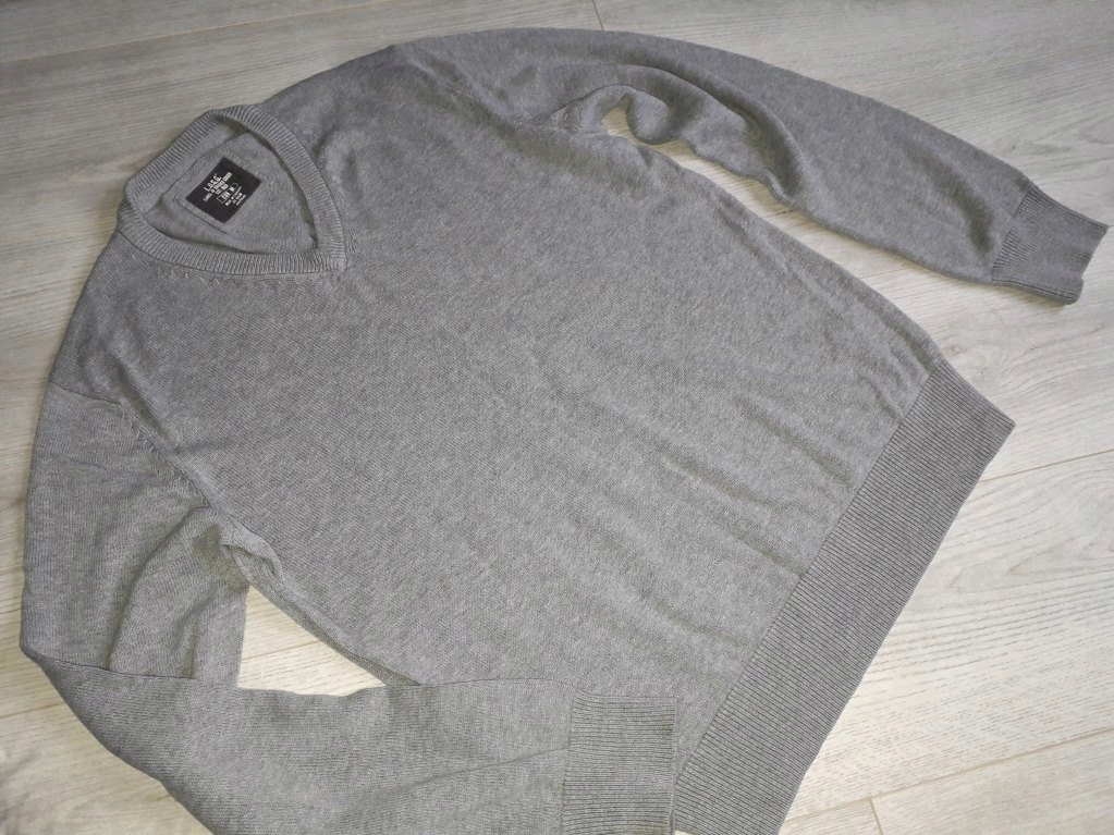 H&M SWETER MĘSKI SZARY M