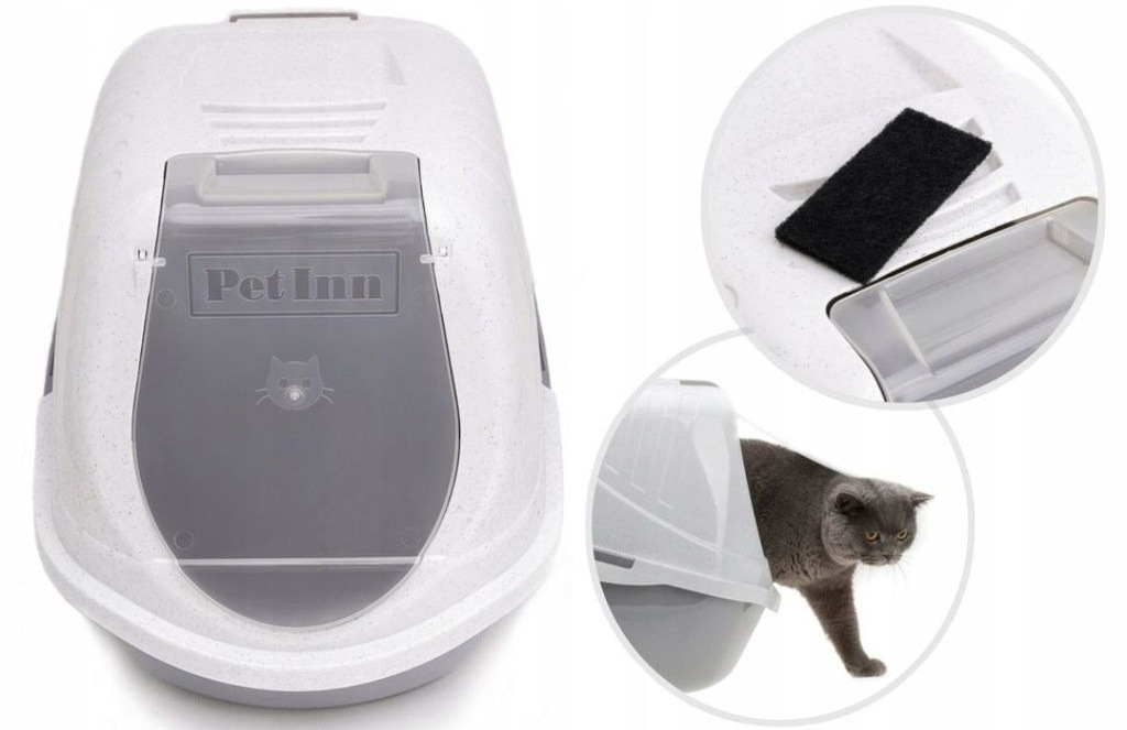Kuweta dla kota z filtrem kryta toaleta dla kota na żwirek 50x40c,
