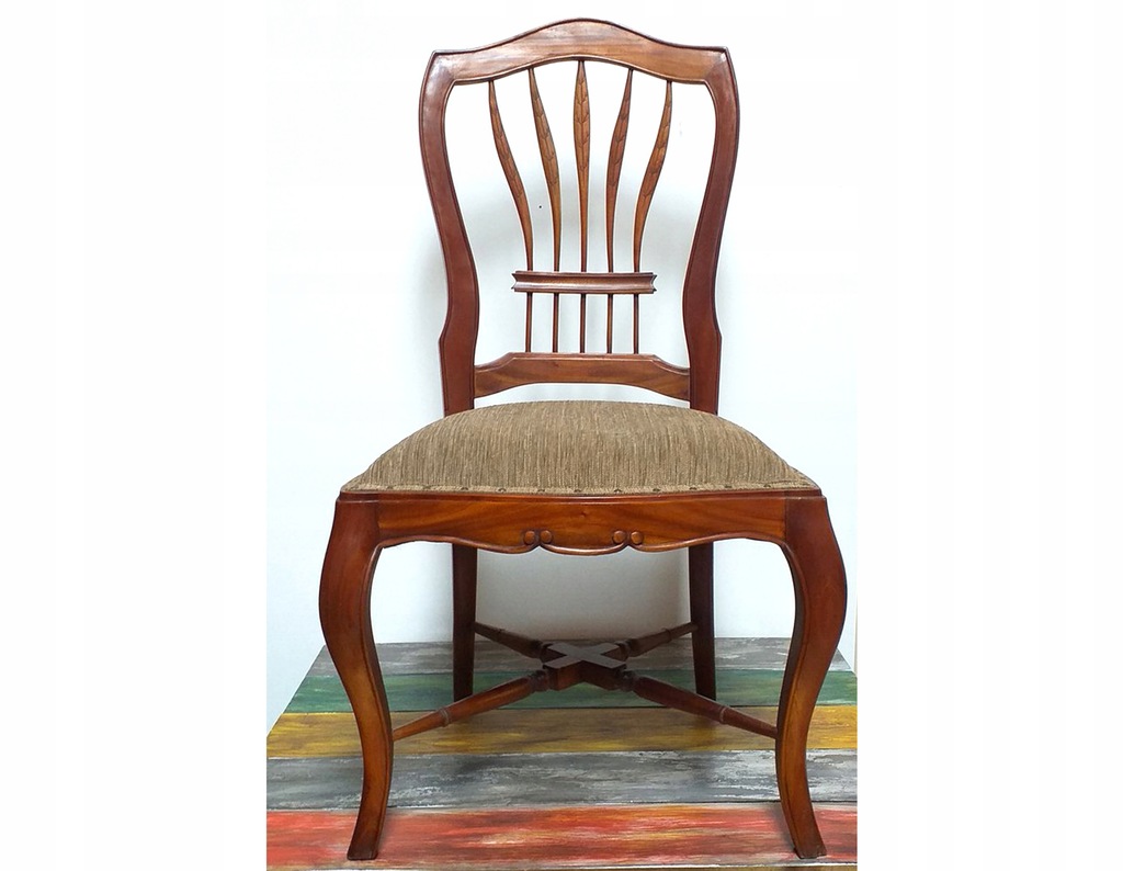 WYPRZEDAŻ - KOMPLET 2 krzeseł, mahoń drewno