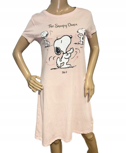 Koszula nocna bawełna różowa SNOOPY XL