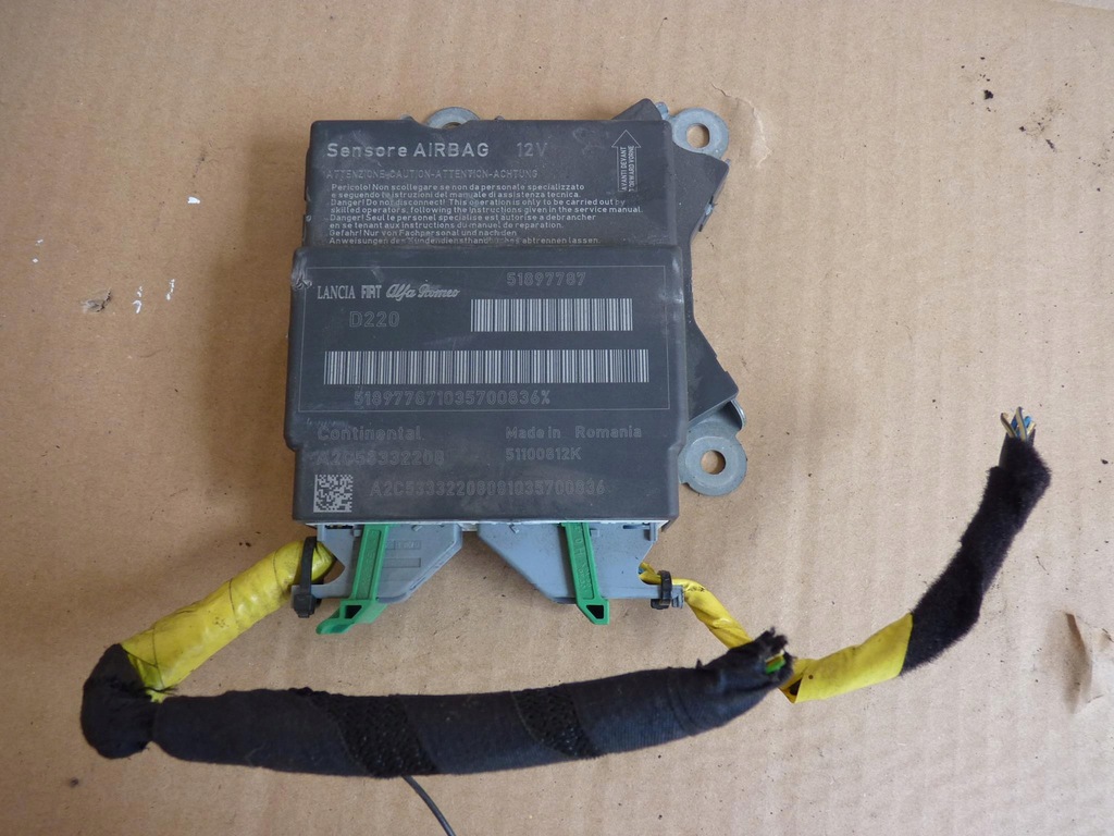 MODUŁ SENSOR AIRBAG FIAT GRANDE PUNTO evo 0512 9611635459