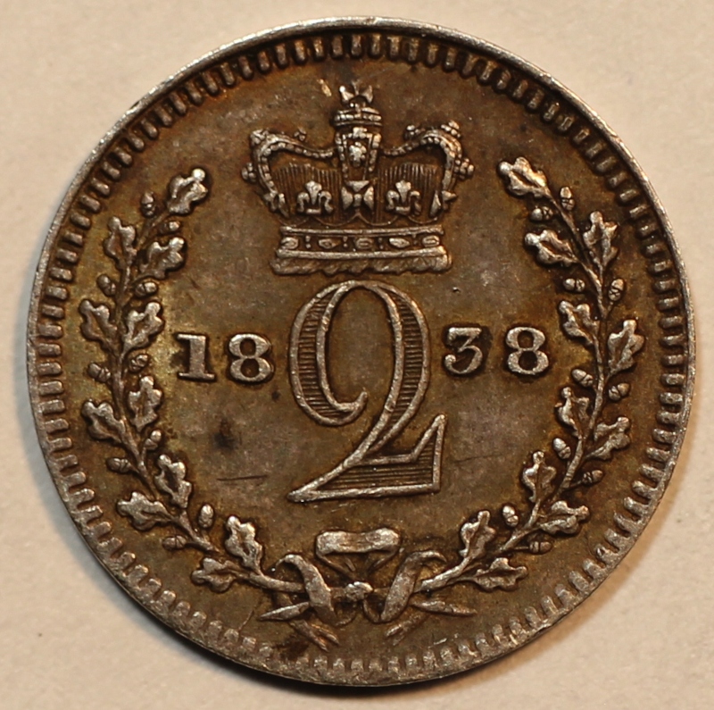 2 pensy 1838 Wielka Brytania