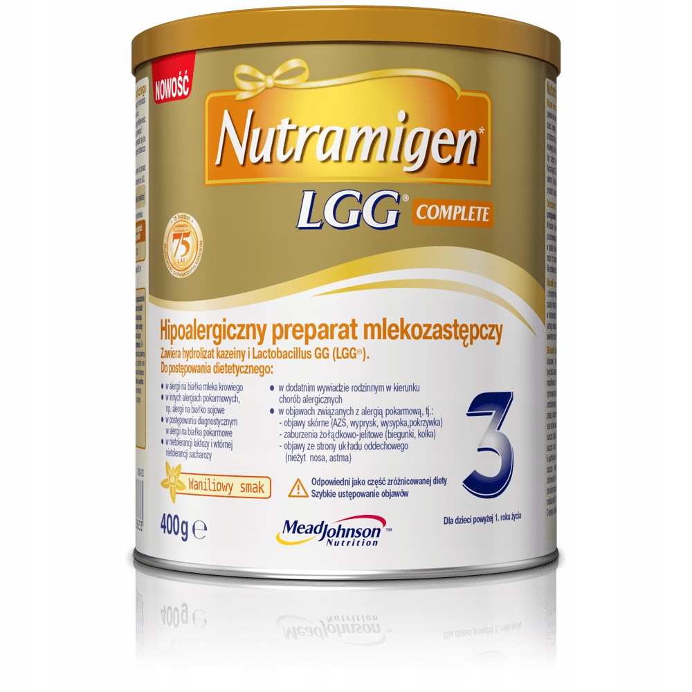 NUTRAMIGEN 3 LGG COMPLETE 400g preparat mlekozastępczy hipoalergiczny 12m+