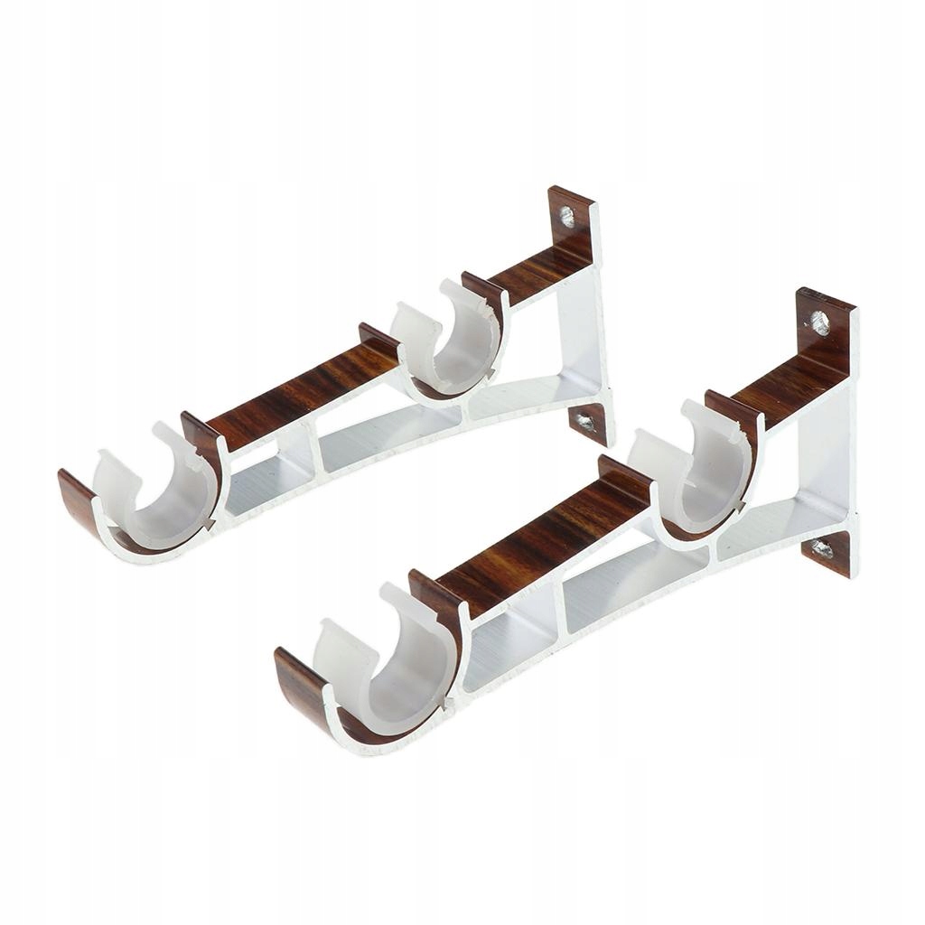 2 Pieces Aluminum Alloy Curtain Rod Bracket Holder