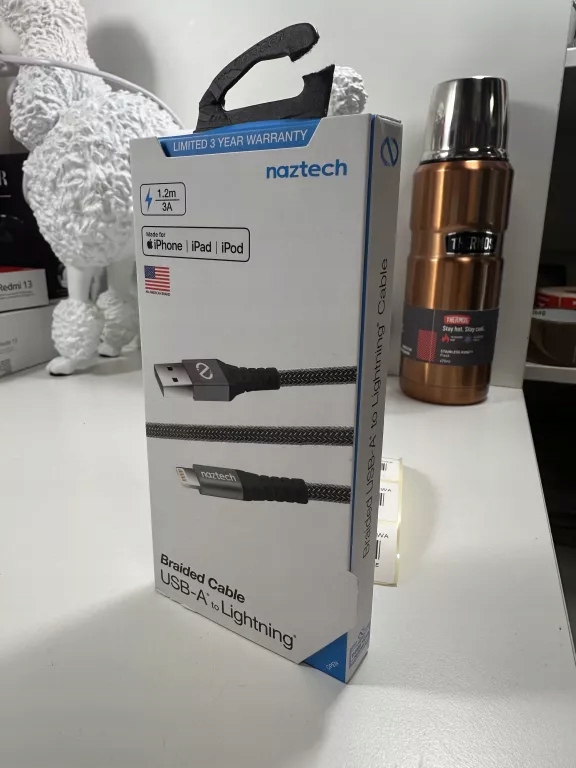 PRZEWÓD KABEL ŁADUJĄCY DO ŁADOWARKI NAZTECH USB-A - LIGHTNING