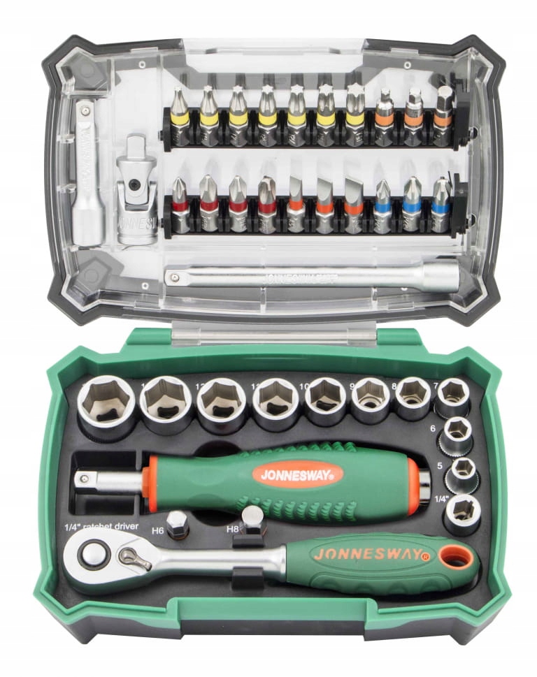 ZESTAW 38 KLUCZY NASADOWYCH BITÓW 1/4'' JONNESWAY - 12649857579 ...