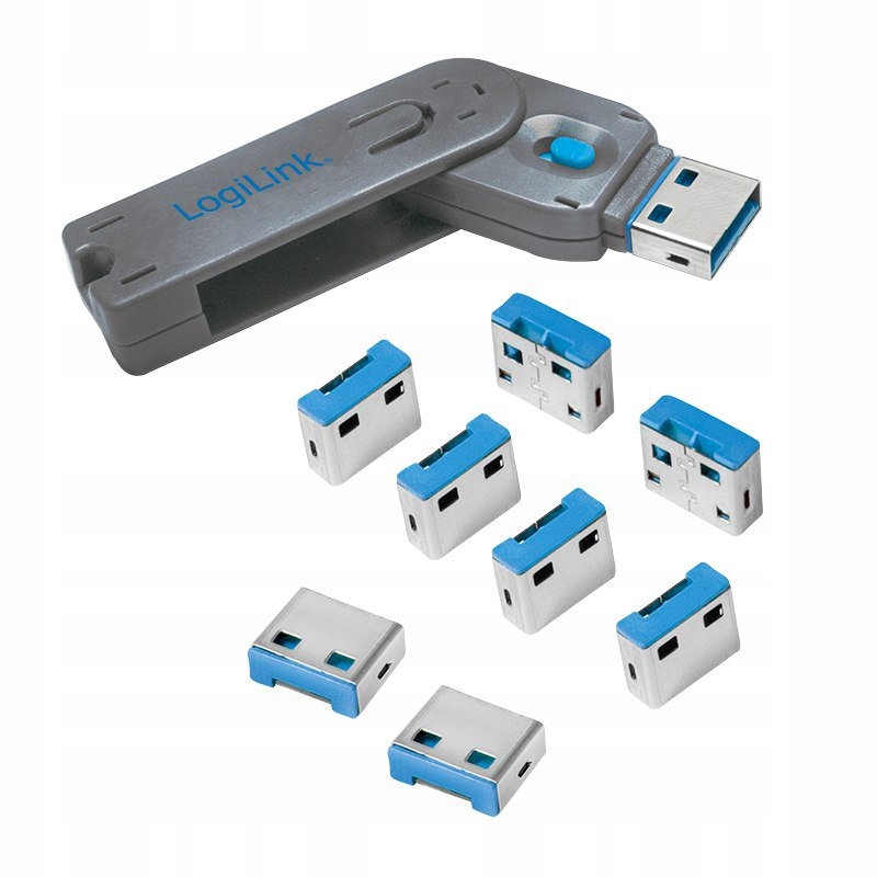 Logilink, blokada portu USB (1x klucz i 8x