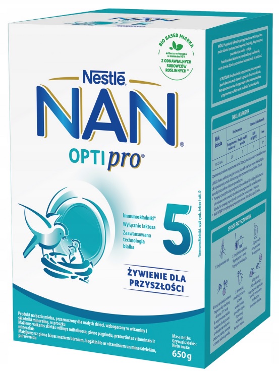 MLEKO MODYFIKOWANE NESTLE NAN OPTIPRO 5 650 G JUNIOR