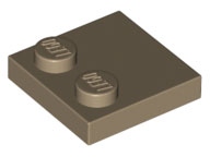 LEGO 33909 C. Piaskowy 6396392 Gładka Płytka, Zmodyfikowana 2x2 1 szt NOWY