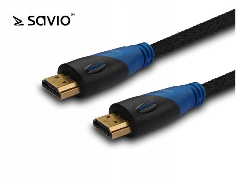 SAVIO CL-02 Kabel HDMI oplot nylon złoty v1.4 4Kx2