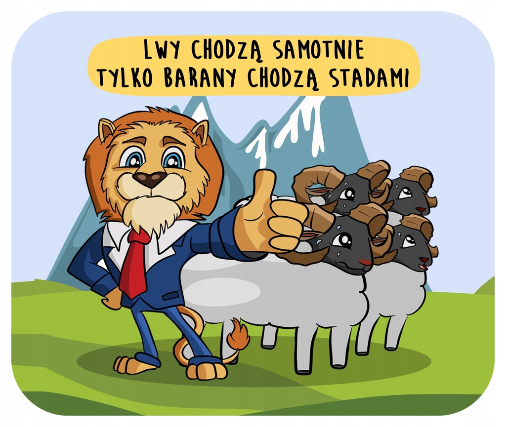 Podkładka pod mysz lew i baran barany prezent