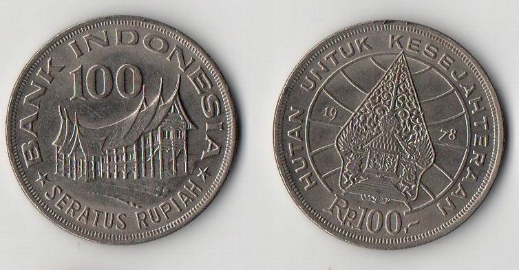 INDONEZJA 1978 100 RUPIAH