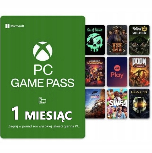 Subskybcja Xbox Game Pass PC 30 DNI KOD/KLUCZ PL | AKTYWACJA W POLSCE