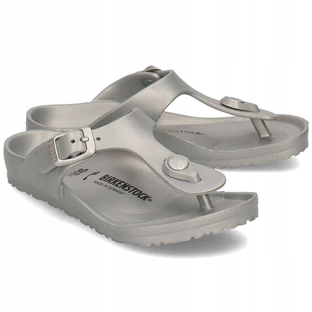 Birkenstock Srebrne Japonki Dziecięce R.32