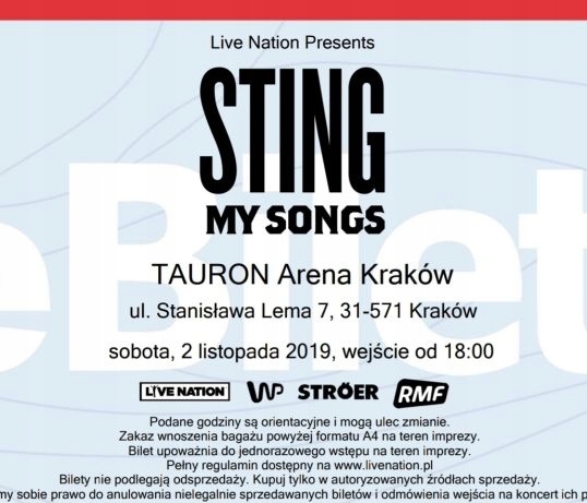 2 bilety na koncert STING w Krakowie 2.11.2019