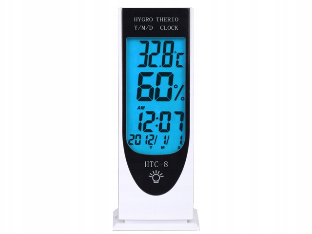 TERMOMETR CYFROWY LCD LED STACJA POGODY DATA ALARM