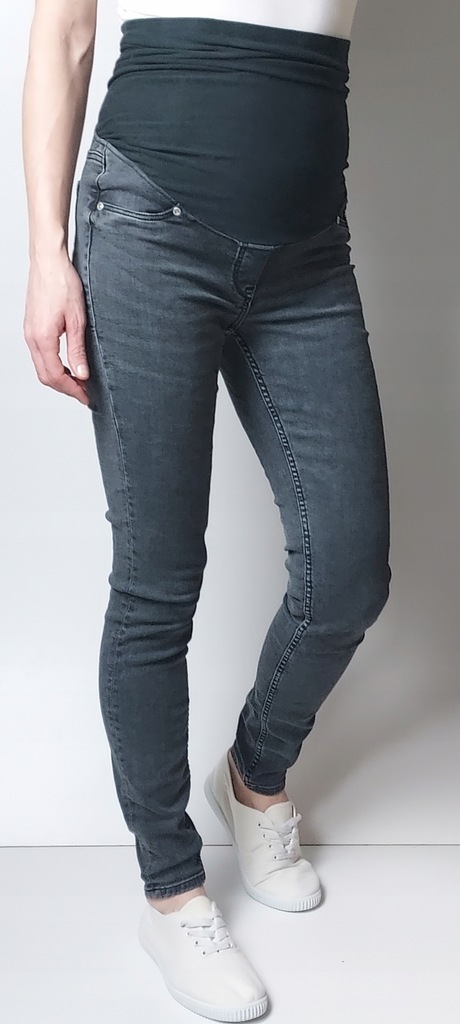 H&M MAMA_jeansy ciążowe Super Skinny_S L75cm