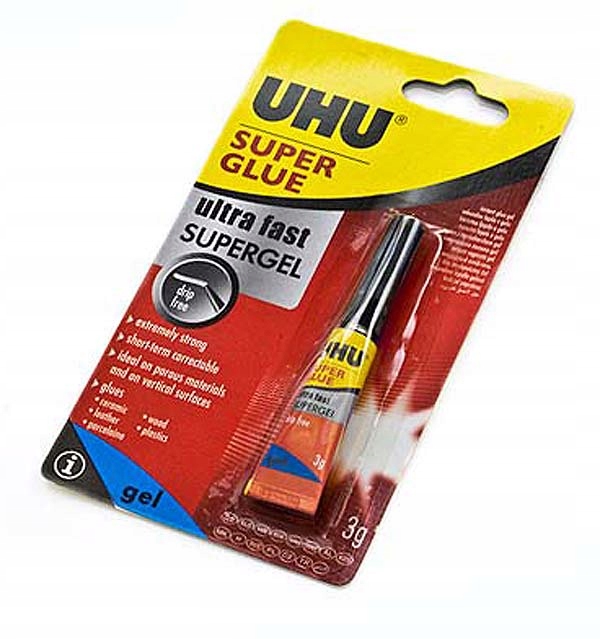 (UHU4) profesjonalny klej UHU Super Glue 3g żel