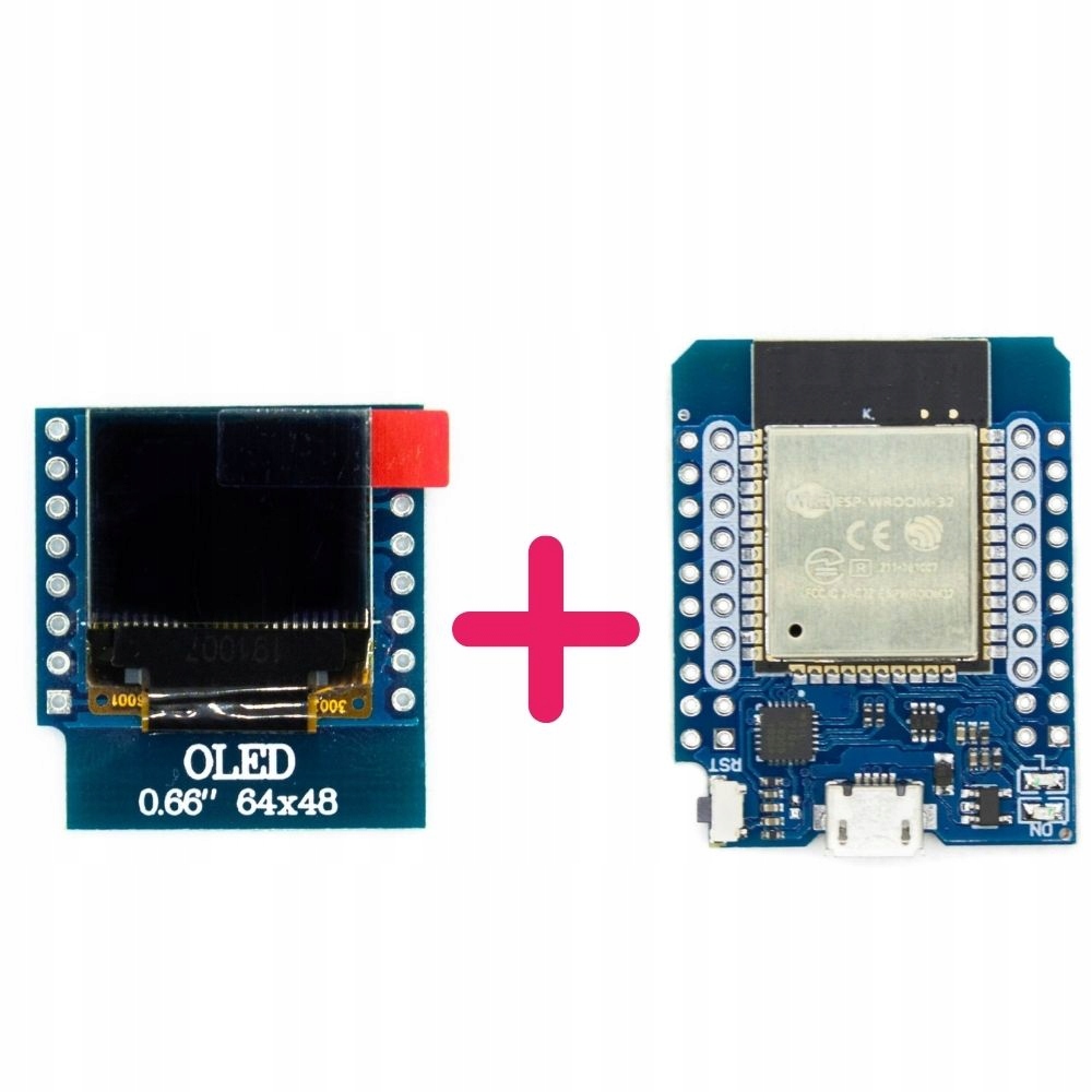 ESP32 D1 mini z wyświetlaczem OLED 0,66"