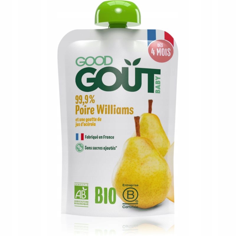 Good Gout BIO Williams Pear przekąska owocowa gruszka Williams 120 g