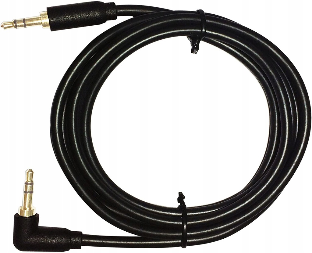 KABEL AUDIO AUX MINI JACK 3,5mm STEREO KĄTOWY 1m