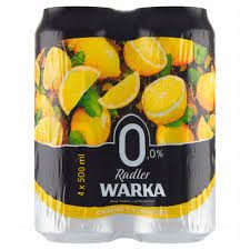 PIWO WARKA RADLER 0% CIEMNE CYTRYNOWE 0,5l 4szt