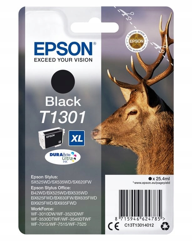 Epson Stag Wkład atramentowy Black T1301 DURABrite