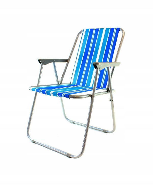 Krzesło plażowe niebieskie paski