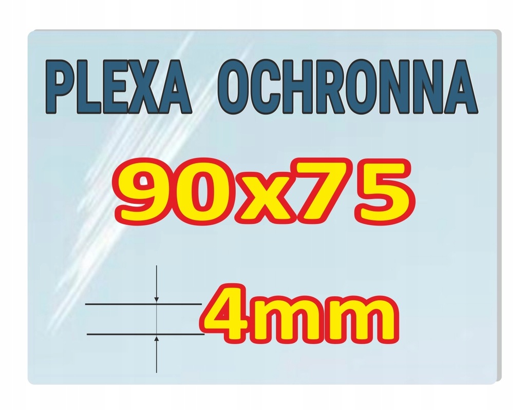 Osłona z plexy, ochronna 90x75 antywirusowa