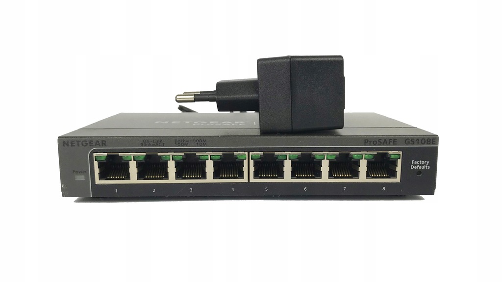 Netgear GS108E v3 ProSAFE Plus 8-Port Gigabit Switch + zasilacz